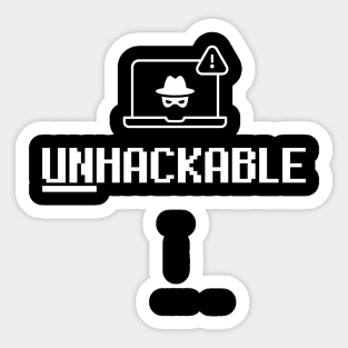 Unhackable Web Programmer Design Sticker